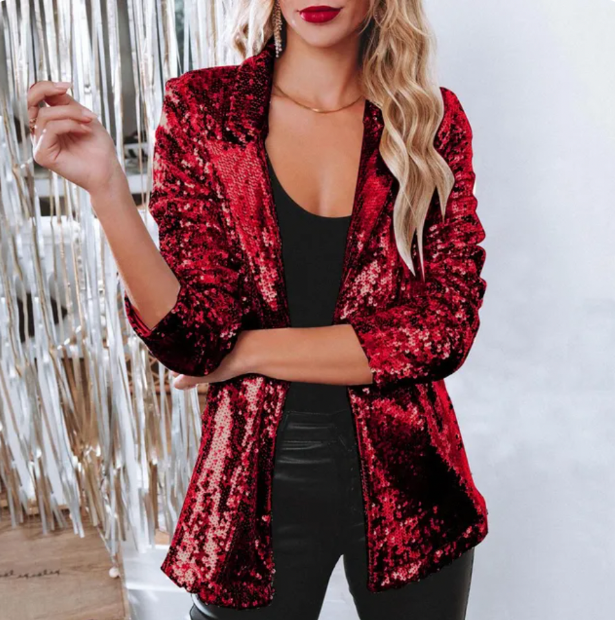 Heidi-Mode Pailletten-blazer