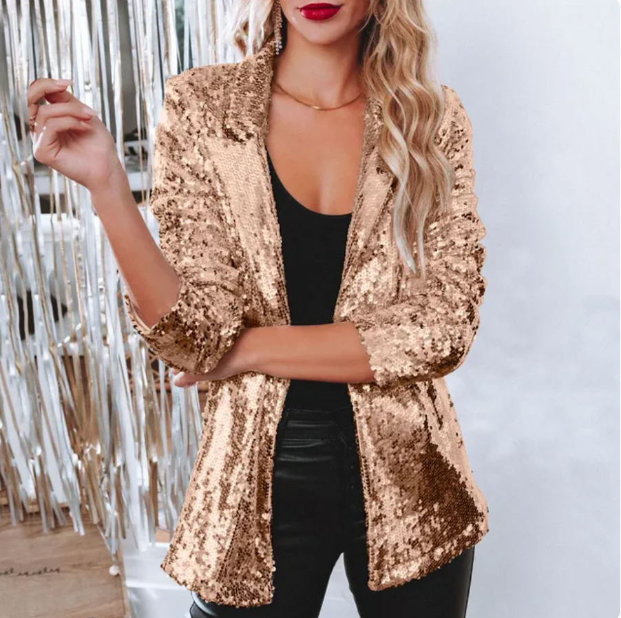 Heidi-Mode Pailletten-blazer