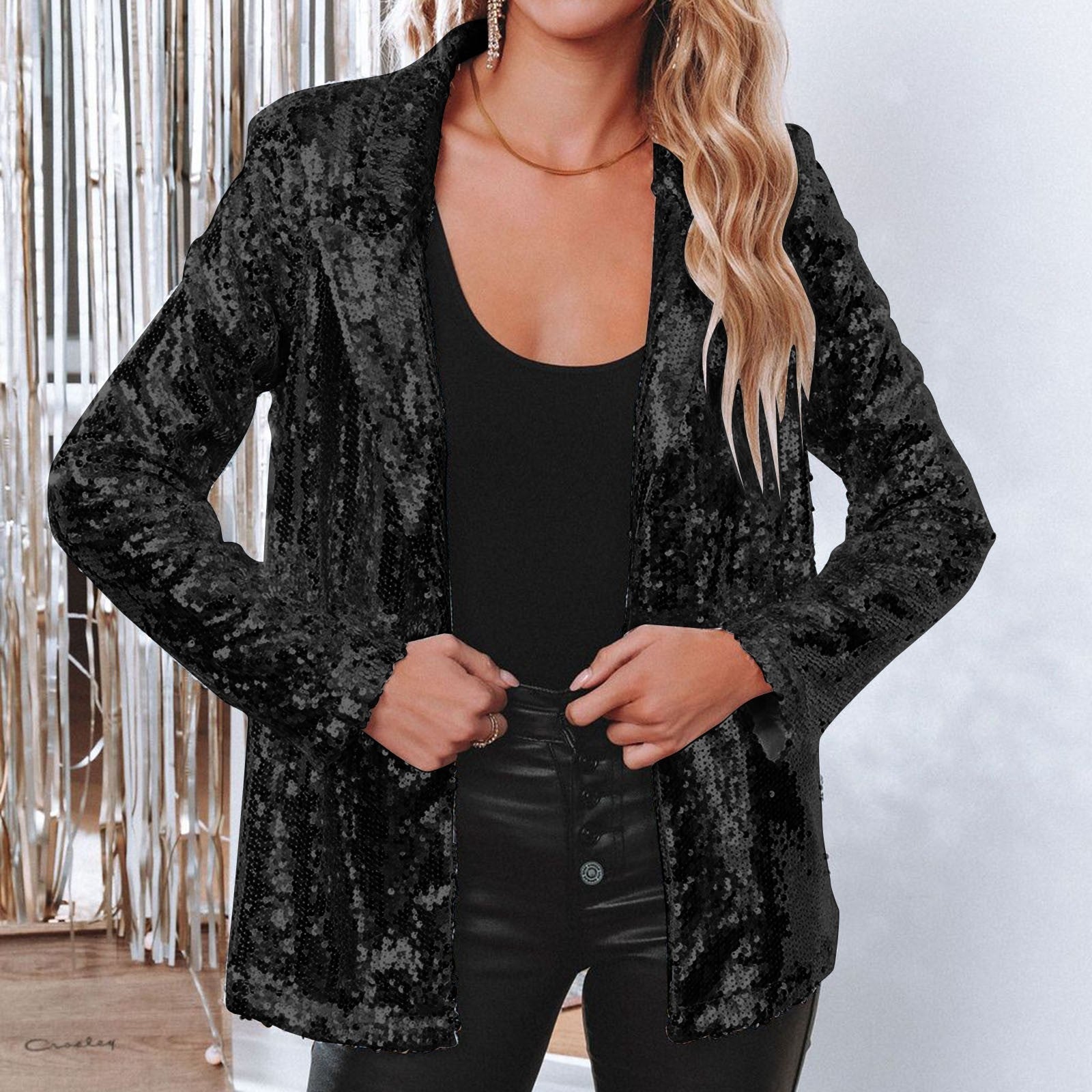 Heidi-Mode Pailletten-blazer