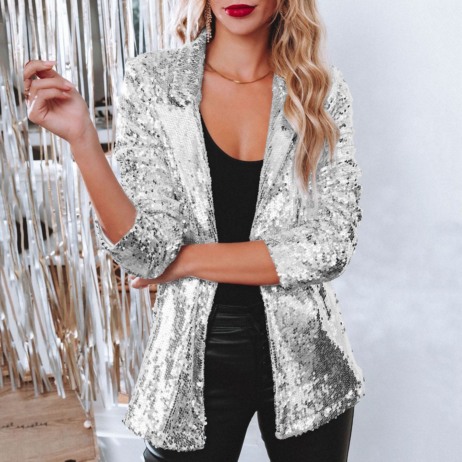 Heidi-Mode Pailletten-blazer
